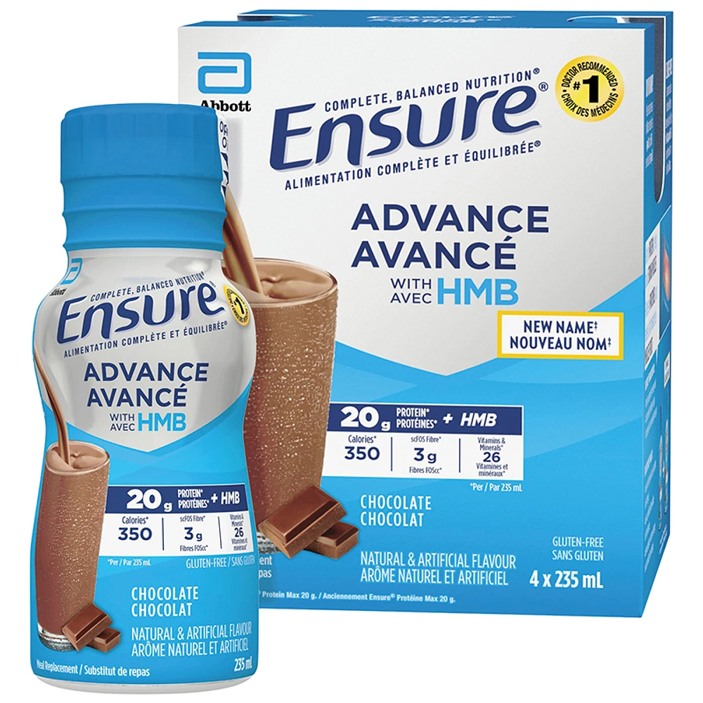 Ensure Advance Nutritional Drink - Chocolate - 4 x 235ml