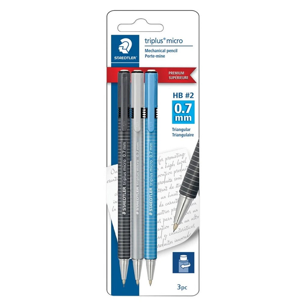 Staedtler Triplus Micro Mechanical Pencil - 0.7mm - 3 Pack