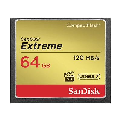 SanDisk Extreme 64GB CompactFlash Memory Card - SDCFXSB-064G-G46