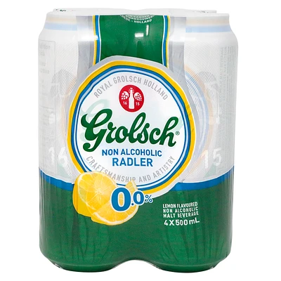 Grolsch Non-Alcoholic Radler - Lemon - 4 x 500ml