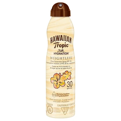 Hawaiian Tropic Silk Hydration Weightless Clear Sunscreen Spray - SPF30 - 170g