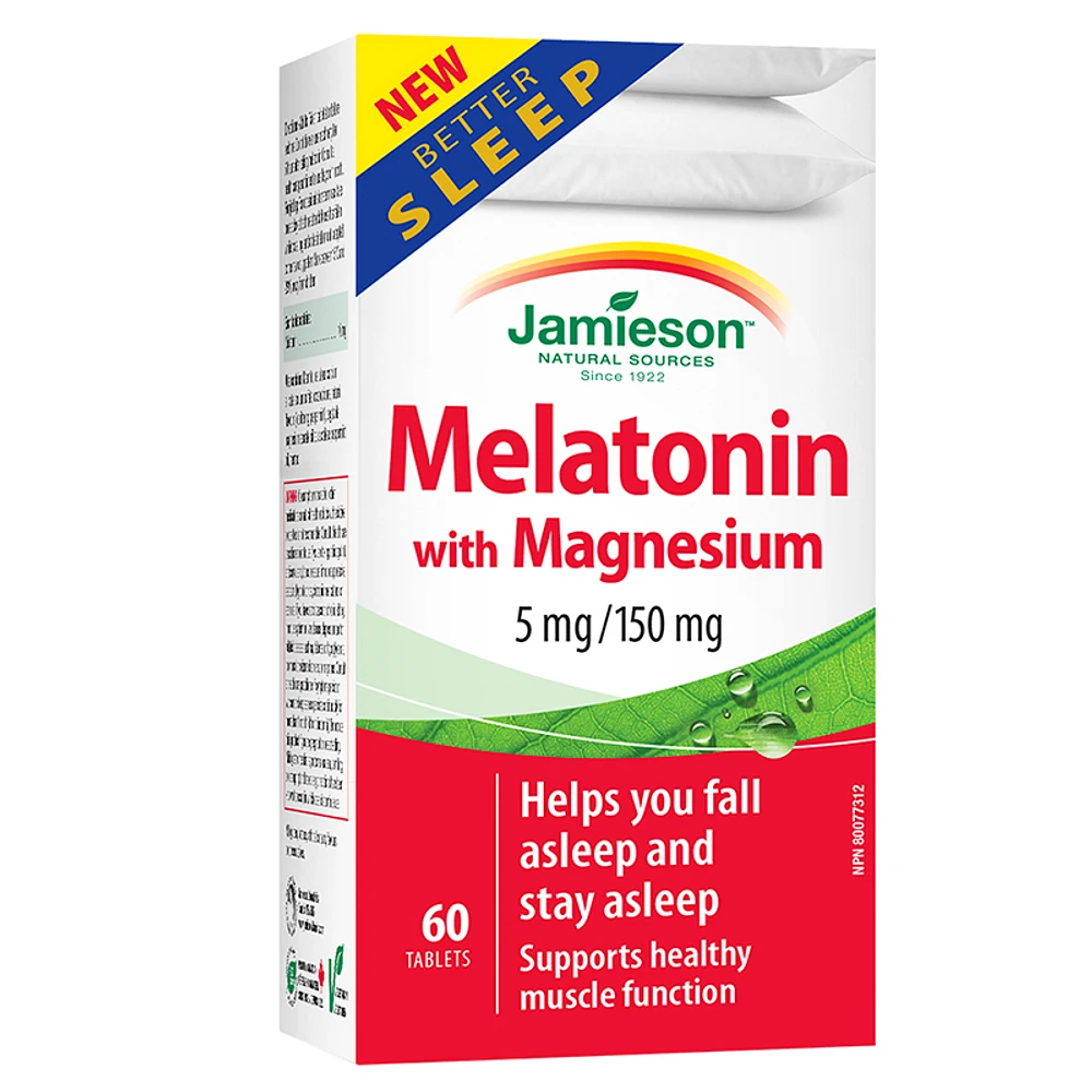 Jamieson Melatonin 5mg with Magnesium 150mg - 60s