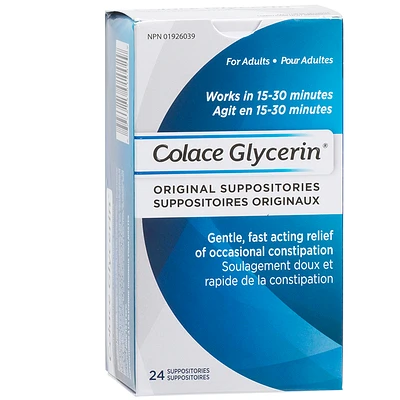 Colace Original Glycerin Suppositories - 24s