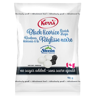 Kerr's Light Black Licorice Scotch Drops - No Sugar Added - 90g