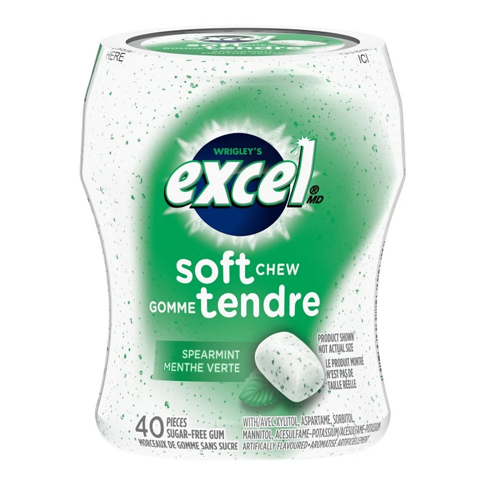 Excel Soft Chew Gum - Spearmint - 40's