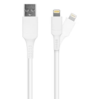 Logiix Sync & Charge 1.2M Anti-Stress Lightning Cable - White - LGX12488