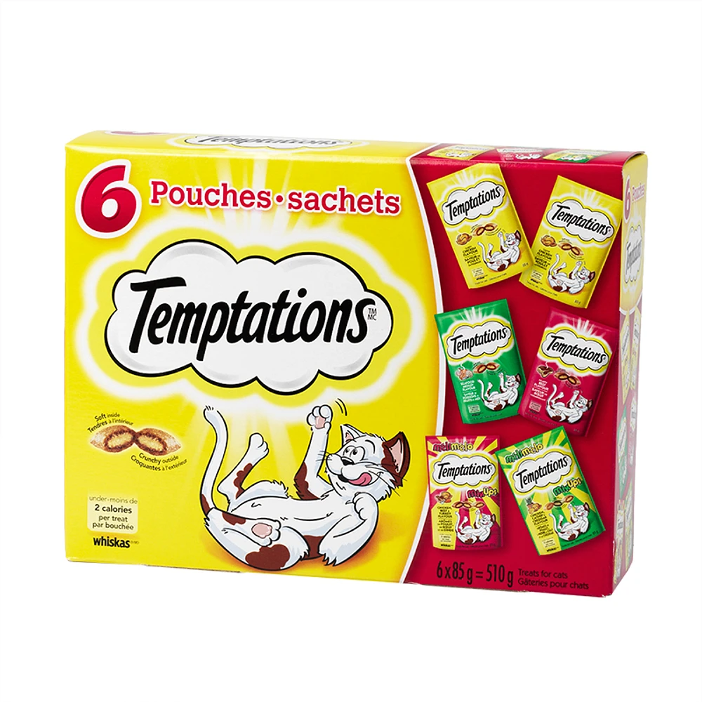 Whiskas Temptations Variety Pack - 510g