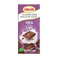 Valor Milk Chocolate - No Sugar Added - 100g