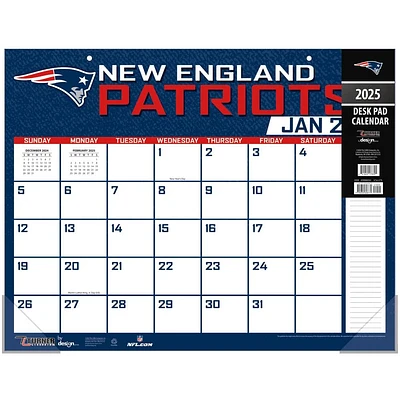 NFL New England Patriots 2025 Desk Pad