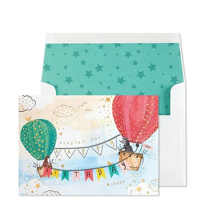 Hot Air Balloons Birthday Card