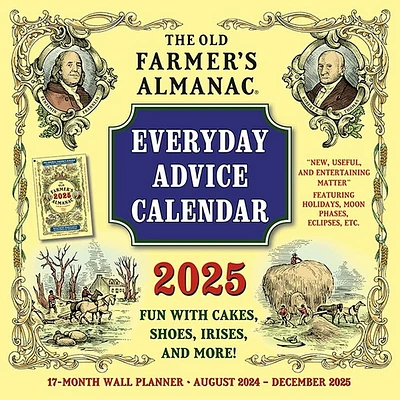 Old Farmers Almanac Everyday Advice 2025 Wall Calendar