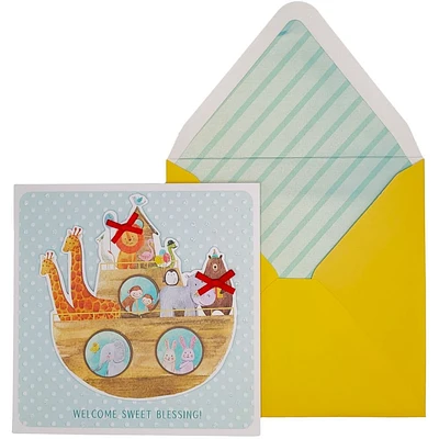 Noahs Ark Baby Congratulations Card