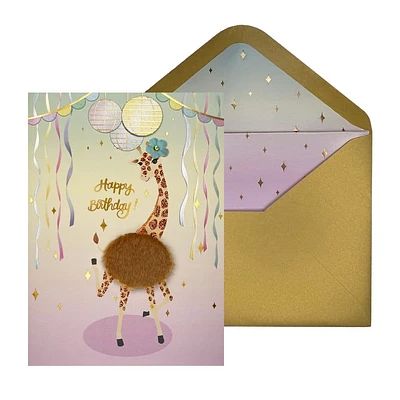 Joyful Giraffe Birthday Celebration Card