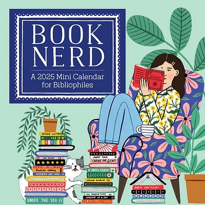 Book Nerd 2025 Mini Wall Calendar