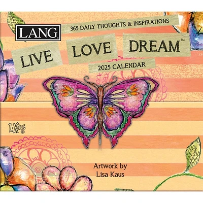 Live Love Dream 365 Daily Thoughts by Lisa Kaus 2025 Mini Desk Calendar