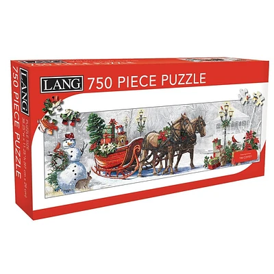 Sleigh Bells Ring Panoramic 750 Piece Puzzle