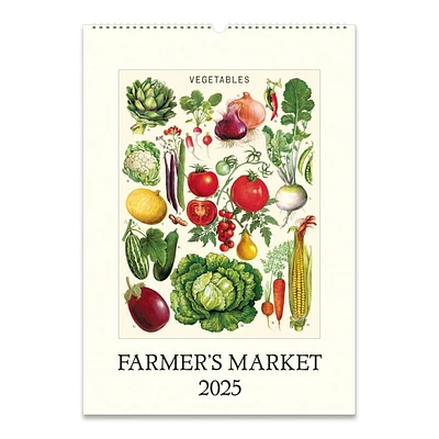 Farmers Market Poster 2025 Wall Calendar