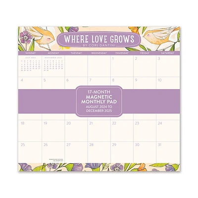 Where Love Grows 2025 Magnetic Desk Calendar