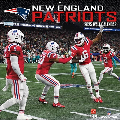 NFL New England Patriots 2025 Wall Calendar