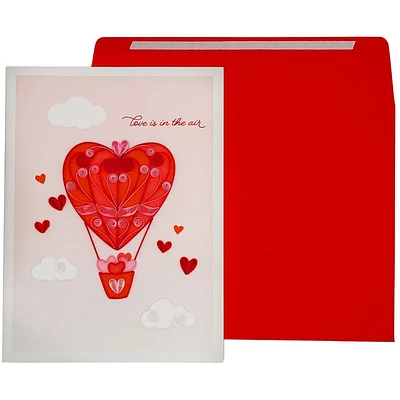 Hot Air Balloon Valentine’s Day Card