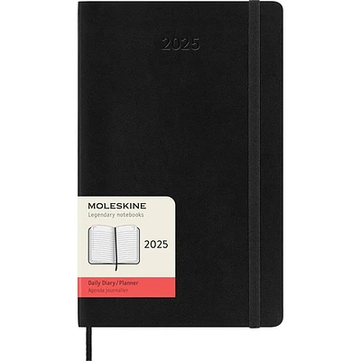 Moleskine Large Black Daily Soft Cover 2025 Planner