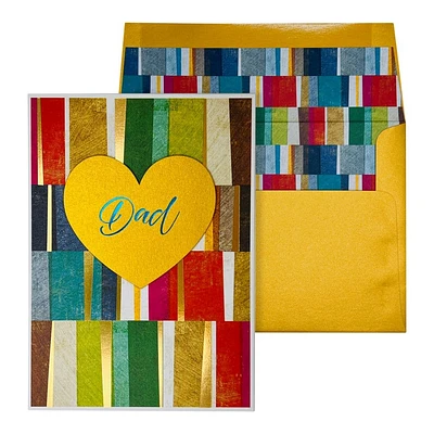 Father’s Day Greeting Card with Heartfelt Pattern