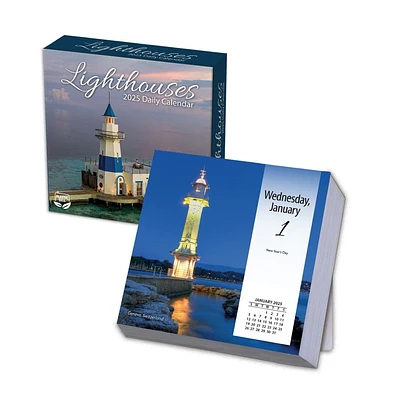 Lighthouses 2025 Desk Calendar