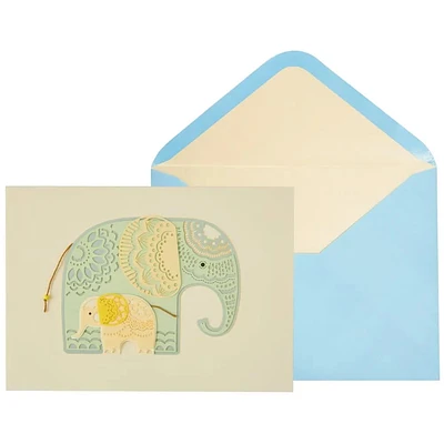 Big & Little Elephant New Baby Card