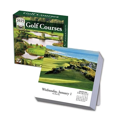 Golf Courses 2025 Desk Calendar