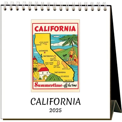 Nostalgic California 2025 Easel Desk Calendar