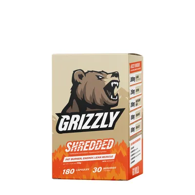 GRIZZLY Shredded - Thermogenic Supplement - 180 Capsules