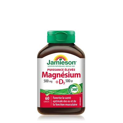 Jamieson™ Magnesium 500 mg plus D3 500 IU - 60 Caplets