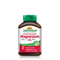 Jamieson™ Magnesium 500 mg plus D3 500 IU - 60 Caplets