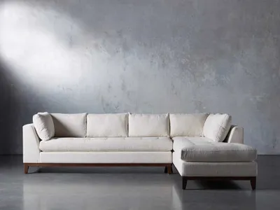 Bryden Upholstered 129" Right Arm Daybed Sectional in Tania Cashmere