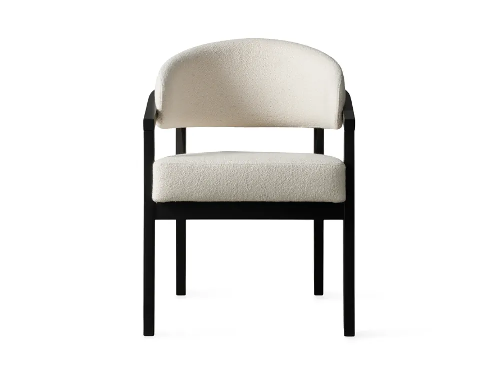 Arhaus Hagen Matera Cashmere Arm Chair in Vesuvio Black