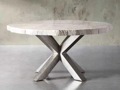 Petra 60" Round Century Marble Dining Table