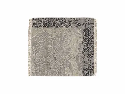 Grayson Hand Knotted 18" Grey Rug Swatch