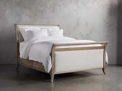 Pearson Queen Storage Sleigh Bed in Basa Natural