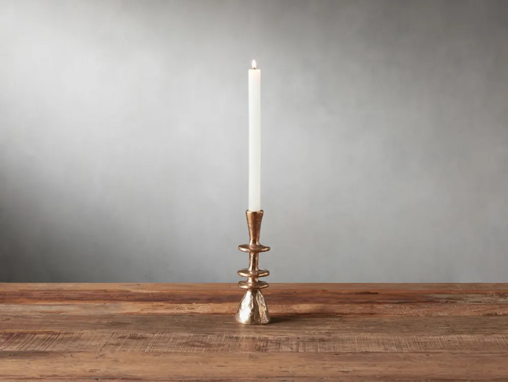 Emmett Antique Brass Taper Candle Holders