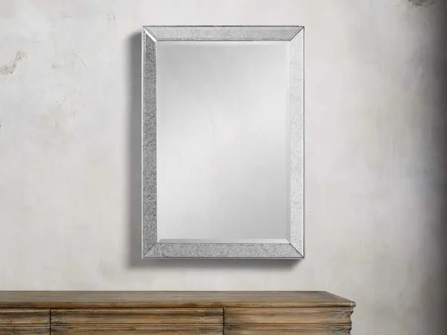 Marlena Antique Glass Frame Floor Mirror