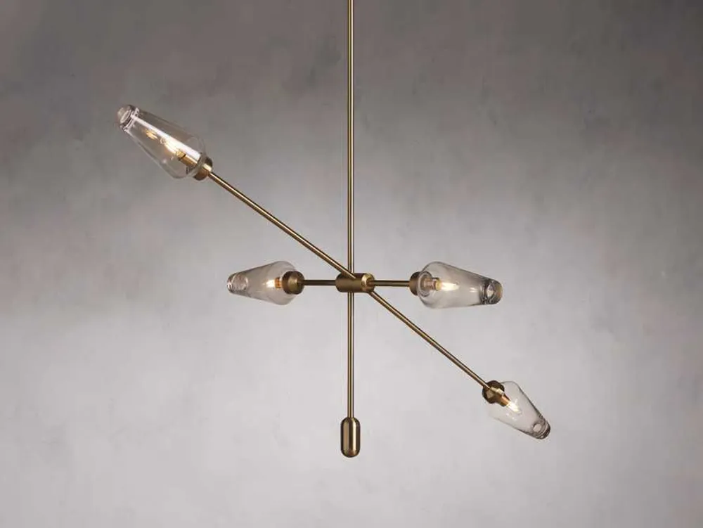 Arhaus Arrow Chandelier in Brass