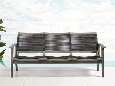Tulum 72" Sofa in Driftwood Grey/Charcoal
