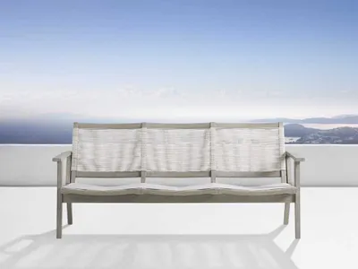 Tulum 72" Sofa in Driftwood Grey/White