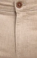 Pantalon 5 poches effet lin