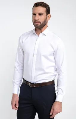 Chemise manches longues coupe ajustée