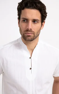 Chemise unie en coton