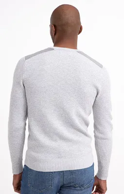 Pull rol rond uni détails nylon