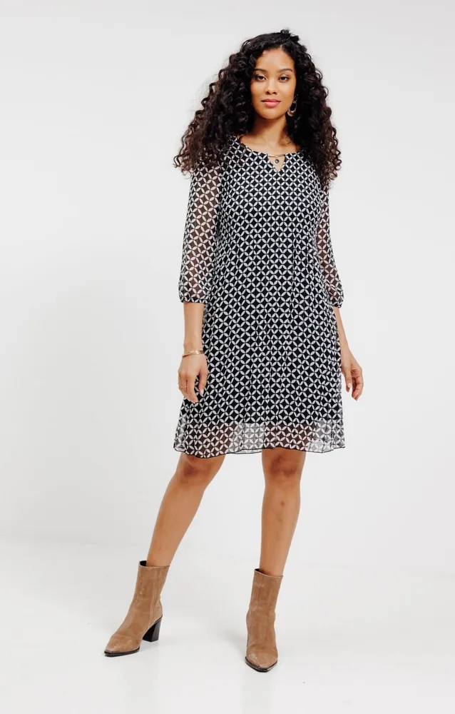 Robe plissée imprimée
