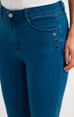 Pantalon jean slim avec boutons