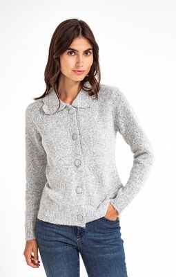 Cardigan col polo boutonné all over
